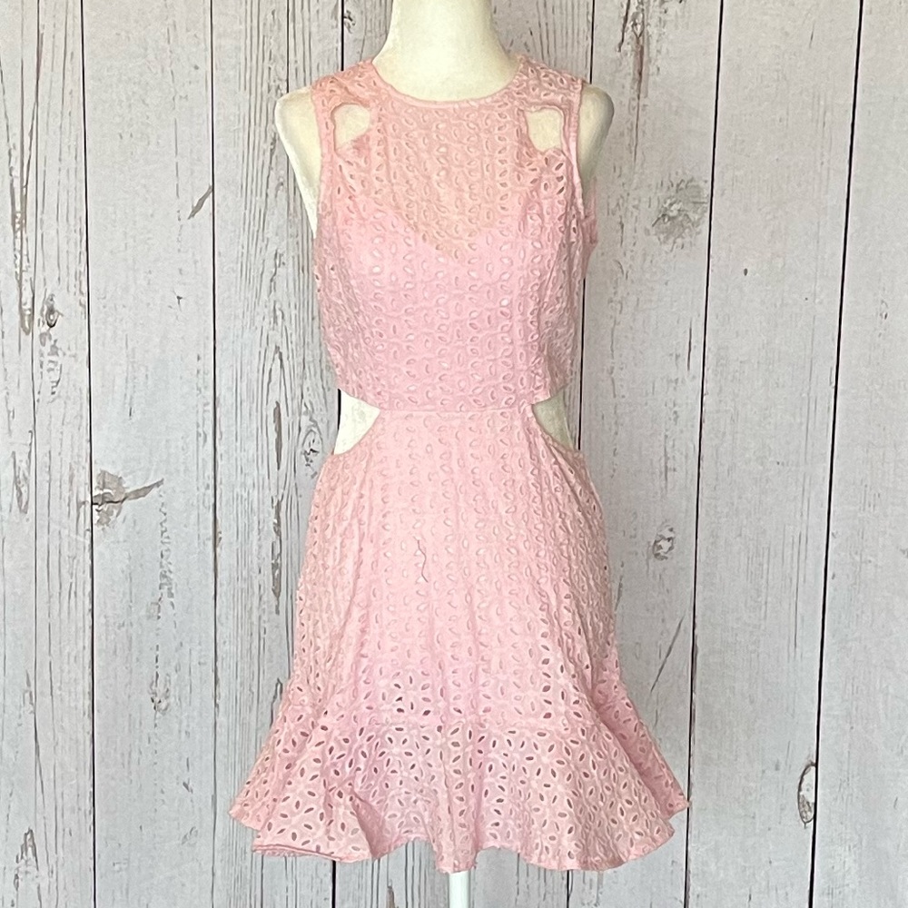 Women’s A. Peach Ruffled Cutout Dress